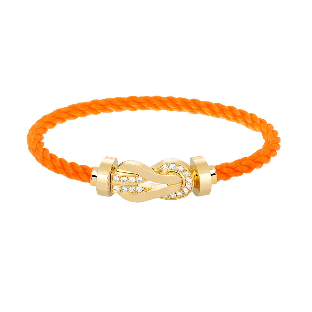 [Radiant Gem]¯CHANCE LARGE 8 FIGURE BUCKLE HALF DIAMOND BRACELET GOLD