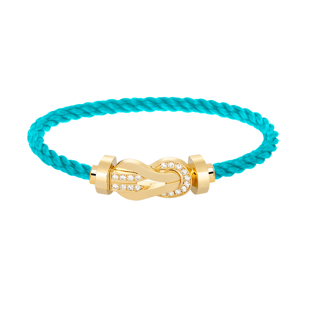 [Radiant Gem]¯CHANCE LARGE 8 FIGURE BUCKLE HALF DIAMOND BRACELET GOLD