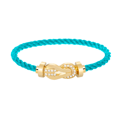 [Radiant Gem]¯CHANCE LARGE 8 FIGURE BUCKLE HALF DIAMOND BRACELET GOLD
