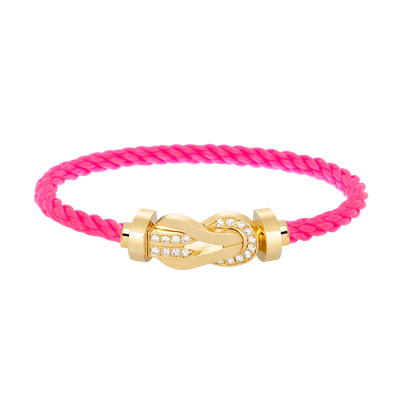 [Radiant Gem]¯CHANCE LARGE 8 FIGURE BUCKLE HALF DIAMOND BRACELET GOLD