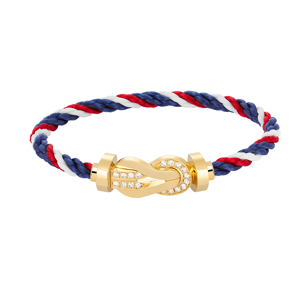 [Radiant Gem]¯CHANCE LARGE 8 FIGURE BUCKLE HALF DIAMOND BRACELET GOLD