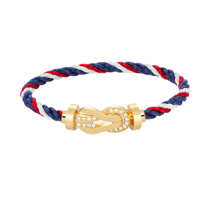 [Radiant Gem]¯CHANCE LARGE 8 FIGURE BUCKLE HALF DIAMOND BRACELET GOLD