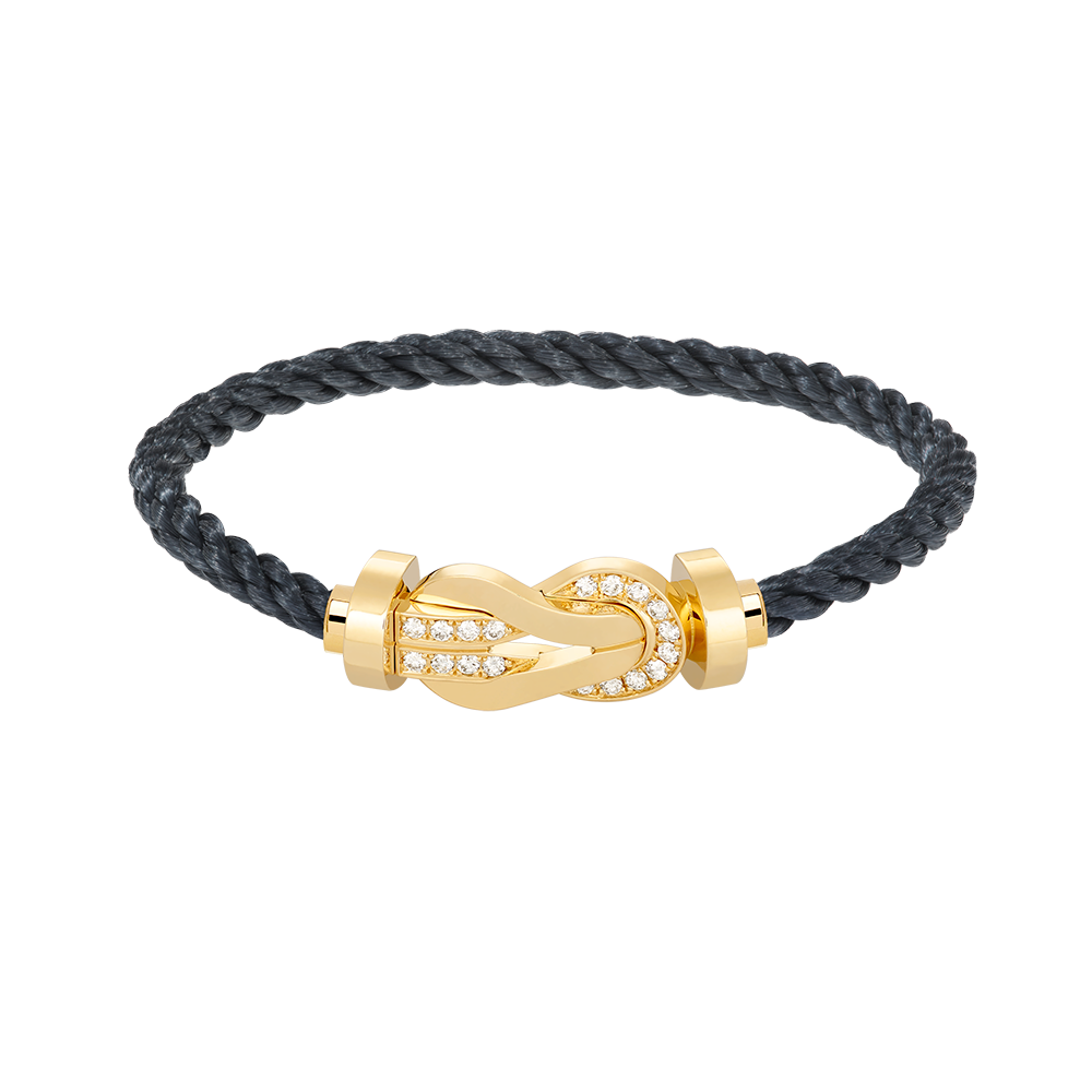[Radiant Gem]¯CHANCE LARGE 8 FIGURE BUCKLE HALF DIAMOND BRACELET GOLD