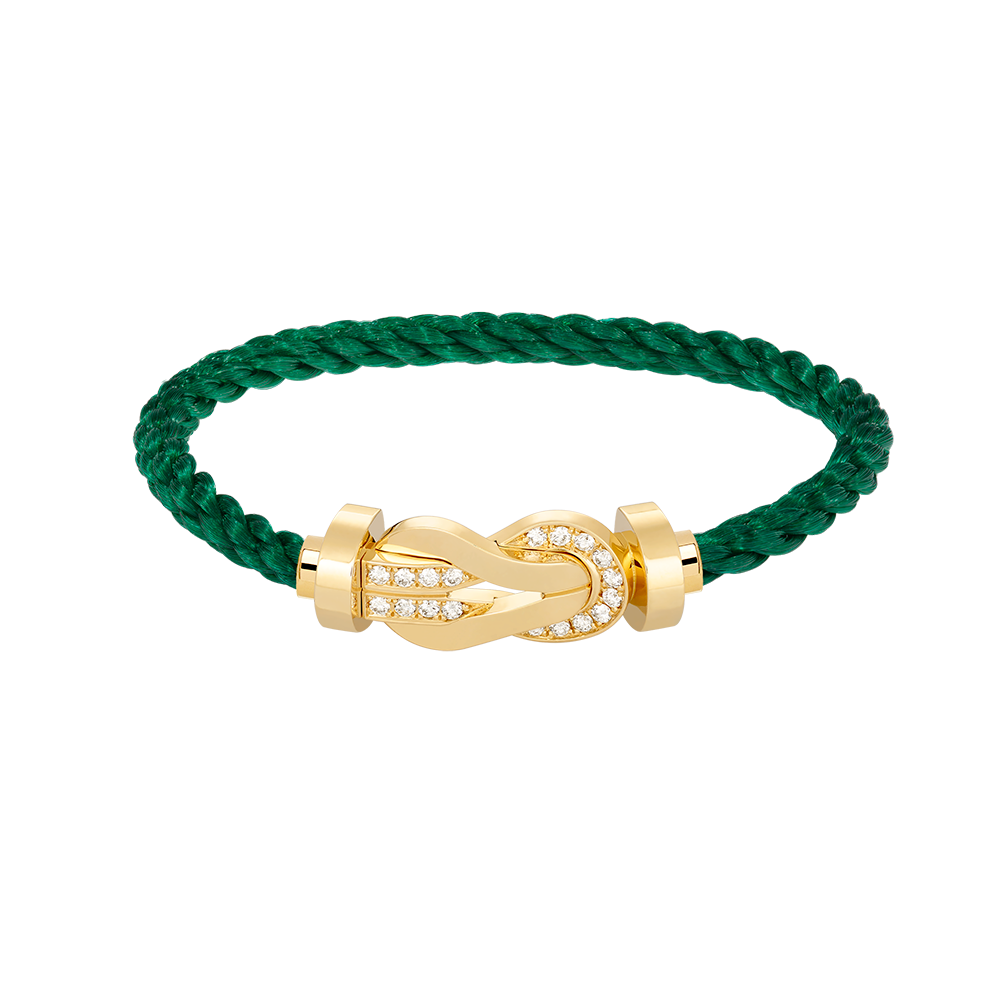 [Radiant Gem]¯CHANCE LARGE 8 FIGURE BUCKLE HALF DIAMOND BRACELET GOLD