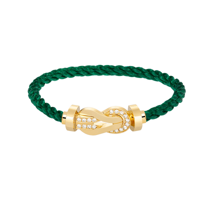 [Radiant Gem]¯CHANCE LARGE 8 FIGURE BUCKLE HALF DIAMOND BRACELET GOLD