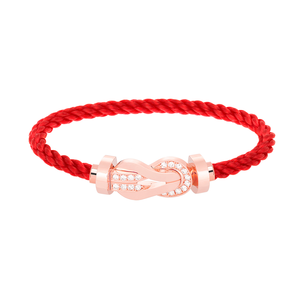 [Radiant Gem]¯CHANCE LARGE 8 FIGURE BUCKLE HALF DIAMOND BRACELET ROSE GOLD