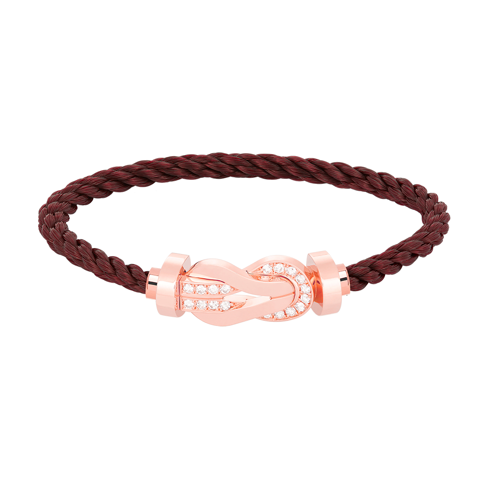 [Radiant Gem]¯CHANCE LARGE 8 FIGURE BUCKLE HALF DIAMOND BRACELET ROSE GOLD