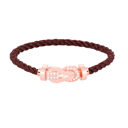 [Radiant Gem]¯CHANCE LARGE 8 FIGURE BUCKLE HALF DIAMOND BRACELET ROSE GOLD