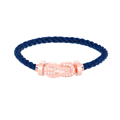 [Radiant Gem]¯CHANCE LARGE 8 FIGURE BUCKLE HALF DIAMOND BRACELET ROSE GOLD
