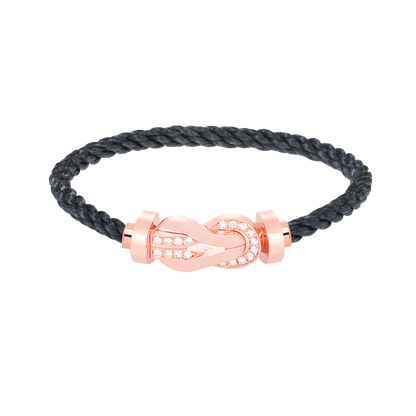 [Radiant Gem]¯CHANCE LARGE 8 FIGURE BUCKLE HALF DIAMOND BRACELET ROSE GOLD