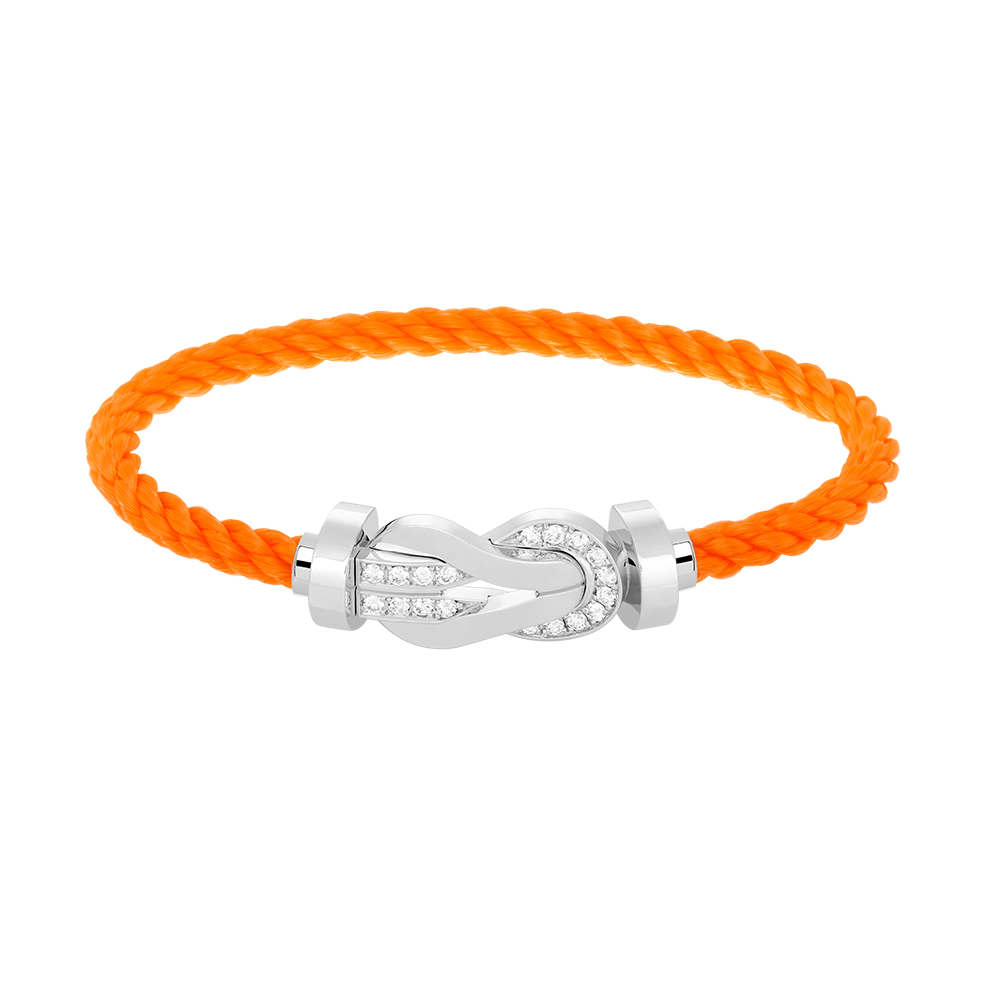 [Radiant Gem]¯CHANCE LARGE 8 FIGURE BUCKLE HALF DIAMOND BRACELET SILVER