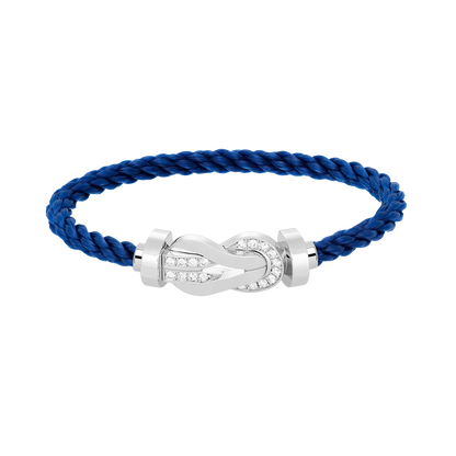 [Radiant Gem]¯CHANCE LARGE 8 FIGURE BUCKLE HALF DIAMOND BRACELET SILVER