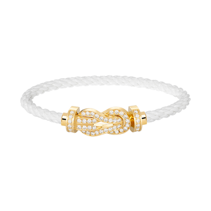 [Radiant Gem]¯CHANCE LARGE 8 FIGURE BUCKLE FULLDIAMOND BRACELET GOLD