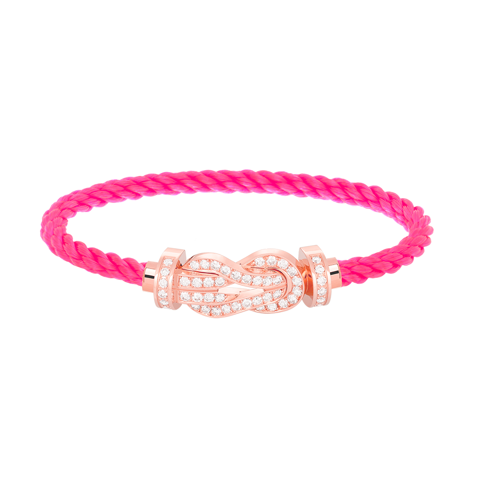 [Radiant Gem]¯CHANCE LARGE 8 FIGURE BUCKLE FULL DIAMOND BRACELET ROSE GOLD