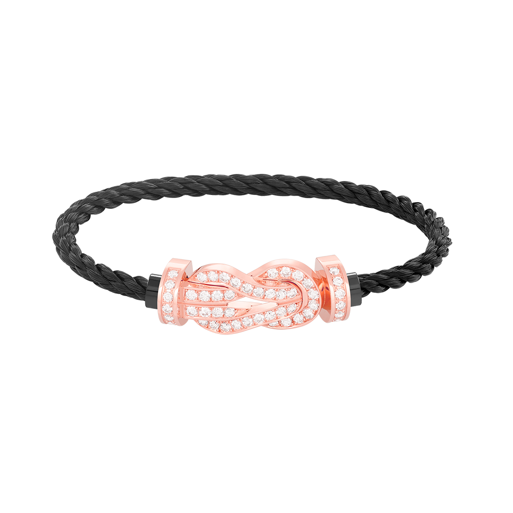 [Radiant Gem]¯CHANCE LARGE 8 FIGURE BUCKLE FULL DIAMOND BRACELET ROSE GOLD
