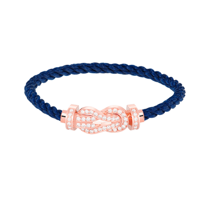 [Radiant Gem]¯CHANCE LARGE 8 FIGURE BUCKLE FULL DIAMOND BRACELET ROSE GOLD