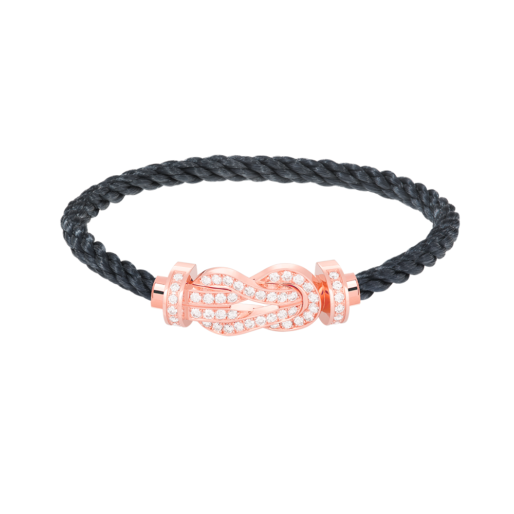 [Radiant Gem]¯CHANCE LARGE 8 FIGURE BUCKLE FULL DIAMOND BRACELET ROSE GOLD