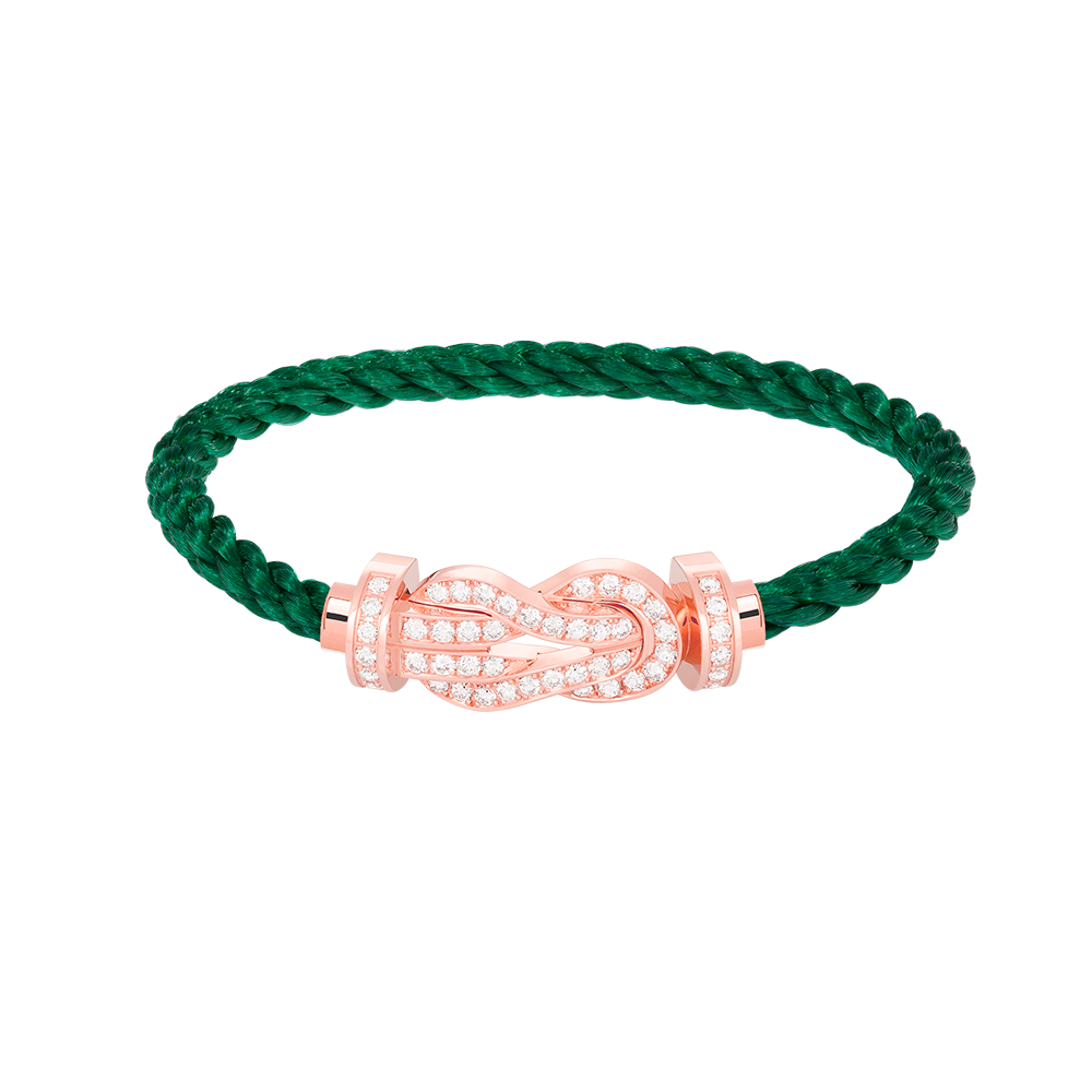 [Radiant Gem]¯CHANCE LARGE 8 FIGURE BUCKLE FULL DIAMOND BRACELET ROSE GOLD