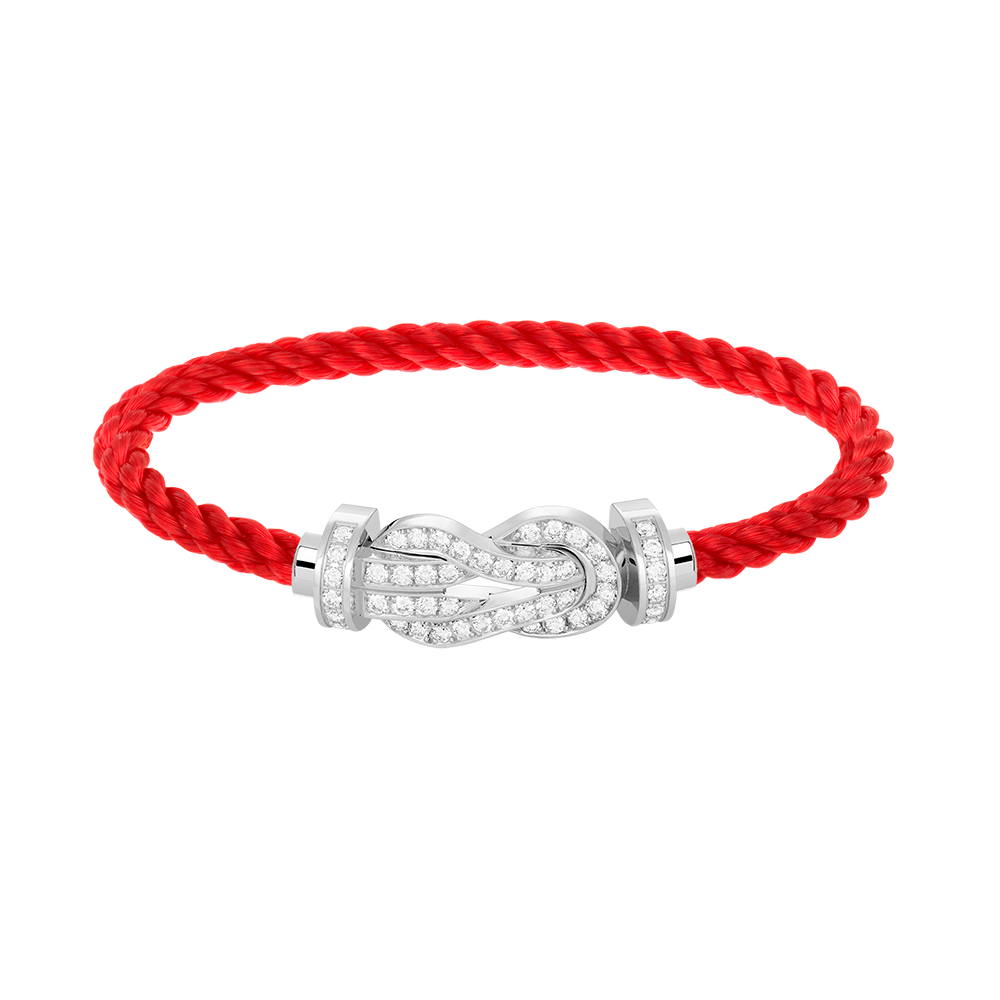 [Radiant Gem]¯CHANCE LARGE 8 FIGURE BUCKLE FULL DIAMOND BRACELET SILVER