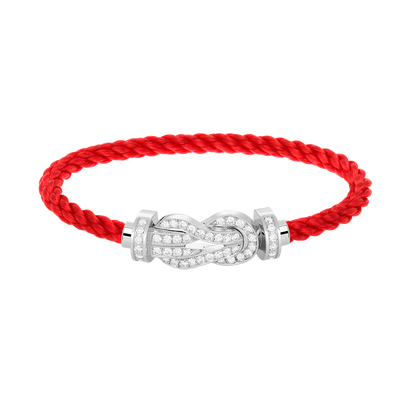 [Radiant Gem]¯CHANCE LARGE 8 FIGURE BUCKLE FULL DIAMOND BRACELET SILVER