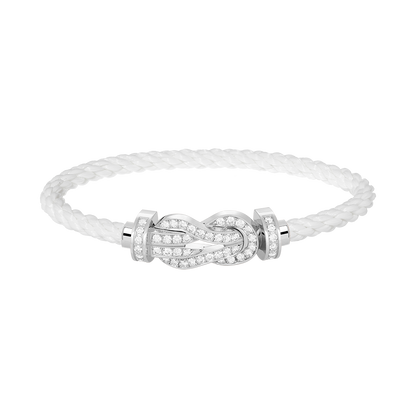 [Radiant Gem]¯CHANCE LARGE 8 FIGURE BUCKLE FULL DIAMOND BRACELET SILVER