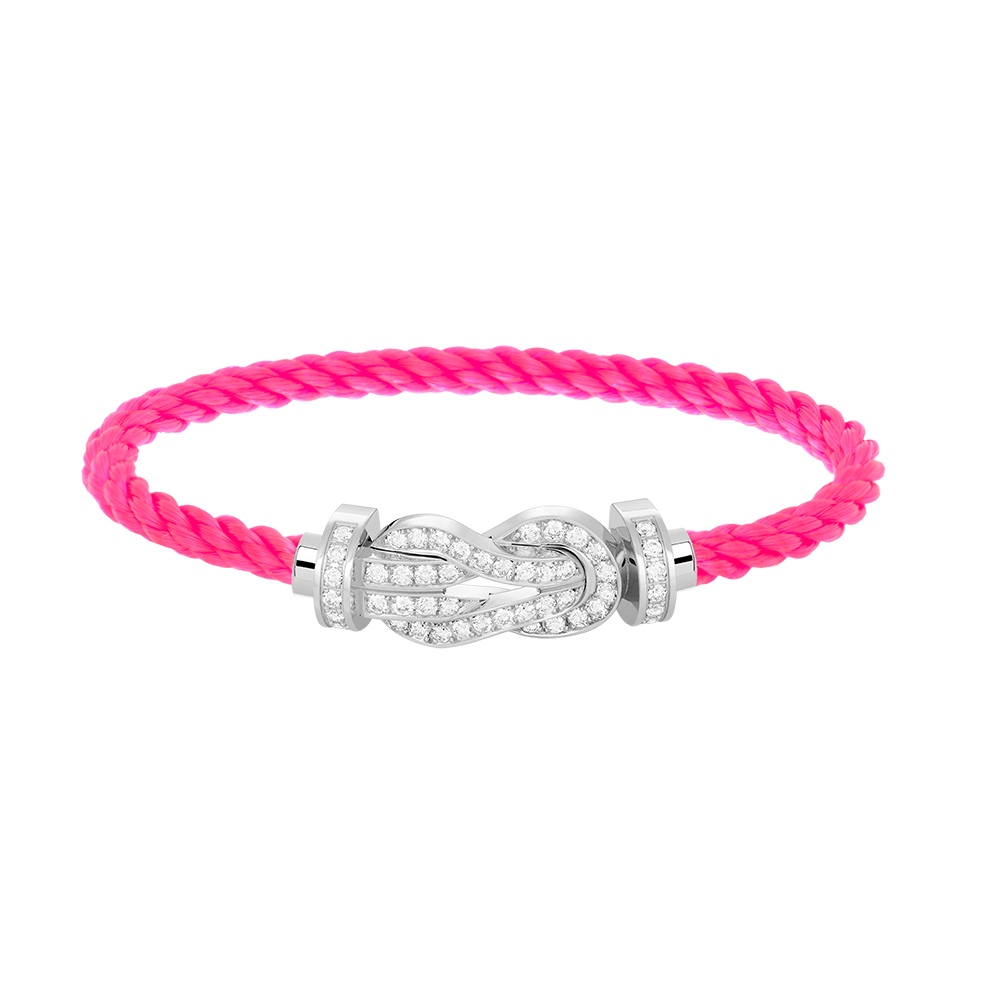 [Radiant Gem]¯CHANCE LARGE 8 FIGURE BUCKLE FULL DIAMOND BRACELET SILVER