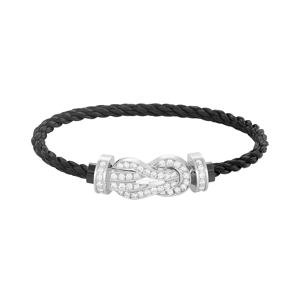 [Radiant Gem]¯CHANCE LARGE 8 FIGURE BUCKLE FULL DIAMOND BRACELET SILVER