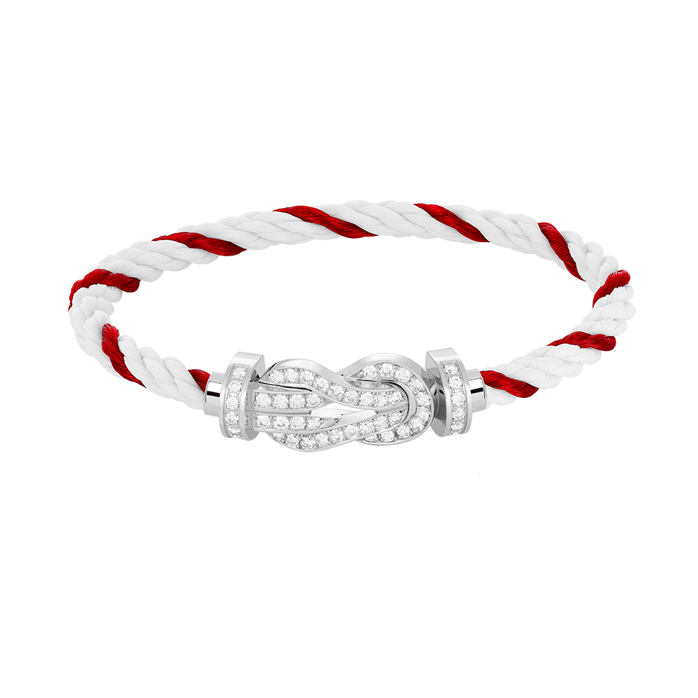 [Radiant Gem]¯CHANCE LARGE 8 FIGURE BUCKLE FULL DIAMOND BRACELET SILVER