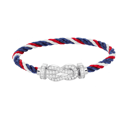 [Radiant Gem]¯CHANCE LARGE 8 FIGURE BUCKLE FULL DIAMOND BRACELET SILVER