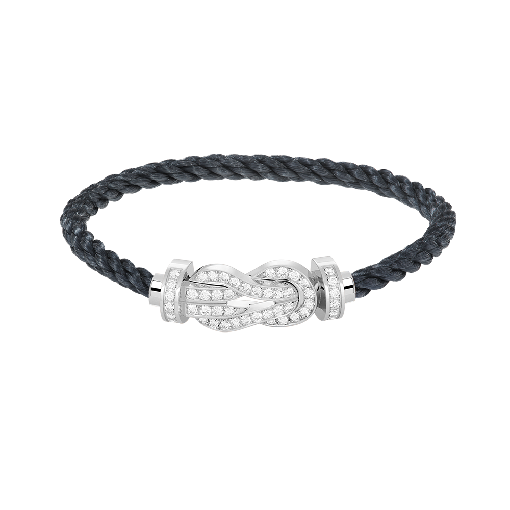 [Radiant Gem]¯CHANCE LARGE 8 FIGURE BUCKLE FULL DIAMOND BRACELET SILVER