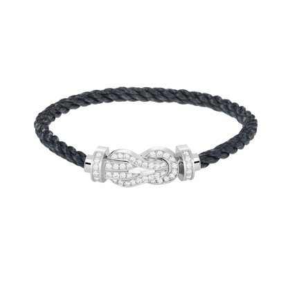 [Radiant Gem]¯CHANCE LARGE 8 FIGURE BUCKLE FULL DIAMOND BRACELET SILVER