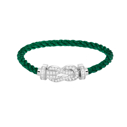 [Radiant Gem]¯CHANCE LARGE 8 FIGURE BUCKLE FULL DIAMOND BRACELET SILVER