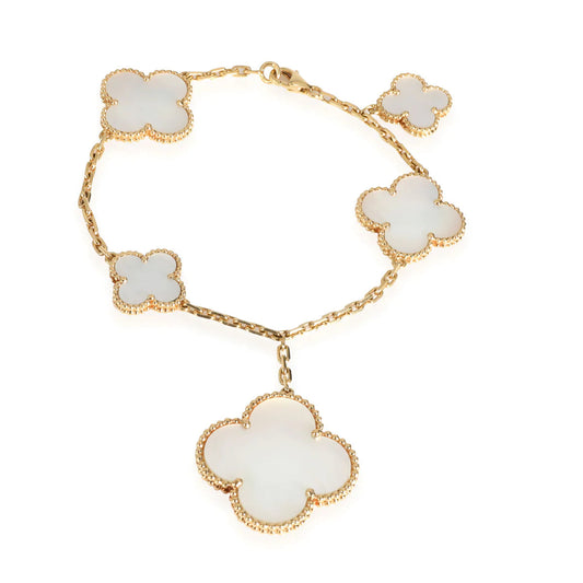 [Radiant Gem]¯MAGIC CLOVER MOP GOLD BRACELET 5 MOTIFS