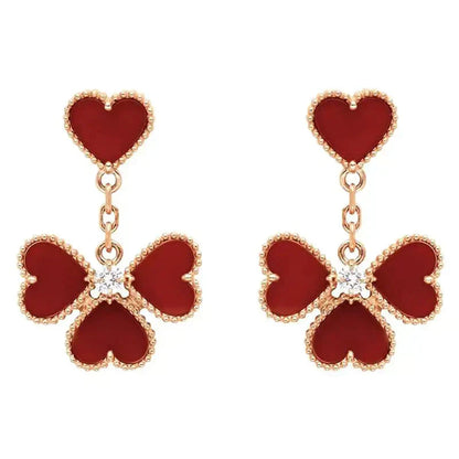 [Radiant Gem]¯SWEET CLOVER CARNELIAN EARRINGS