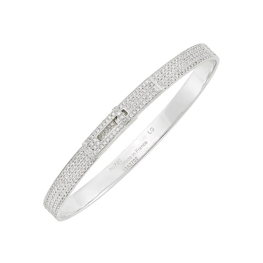 [Radiant Gem]¯HM KELLY BRACELET IN SILVER AND FULL PAVE DIAMOND