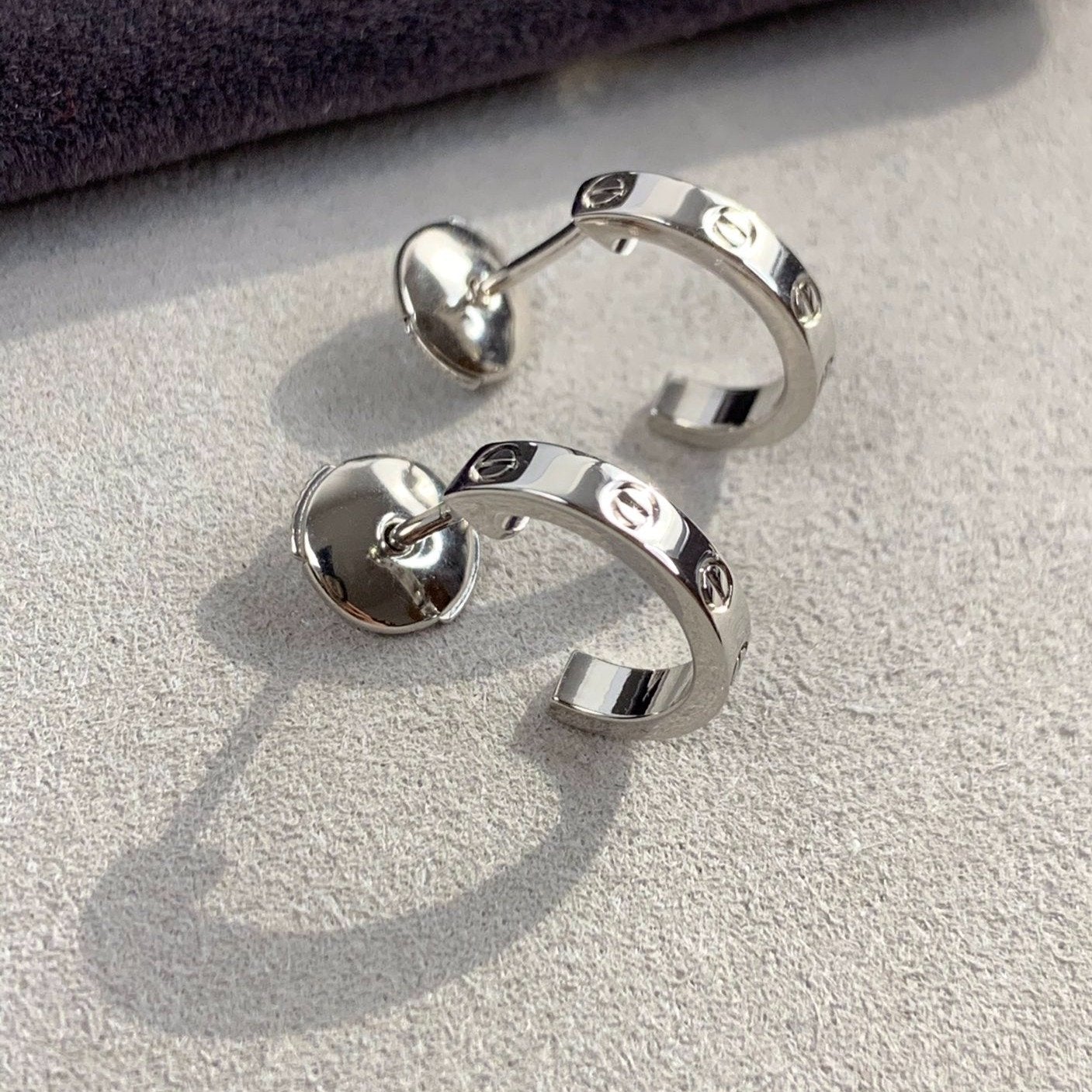 [Radiant Gem]¯LOVE EARRINGS 2.65MM SILVER