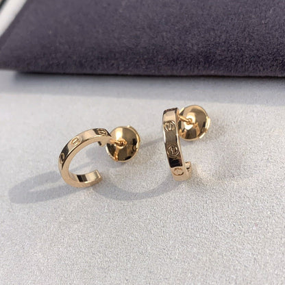 [Radiant Gem]¯LOVE EARRINGS 2.65MM PINK GOLD