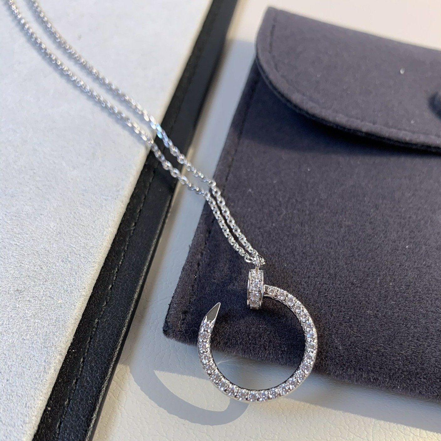 [Radiant Gem]¯JUSTE NECKLACE SILVER DIAMONDS