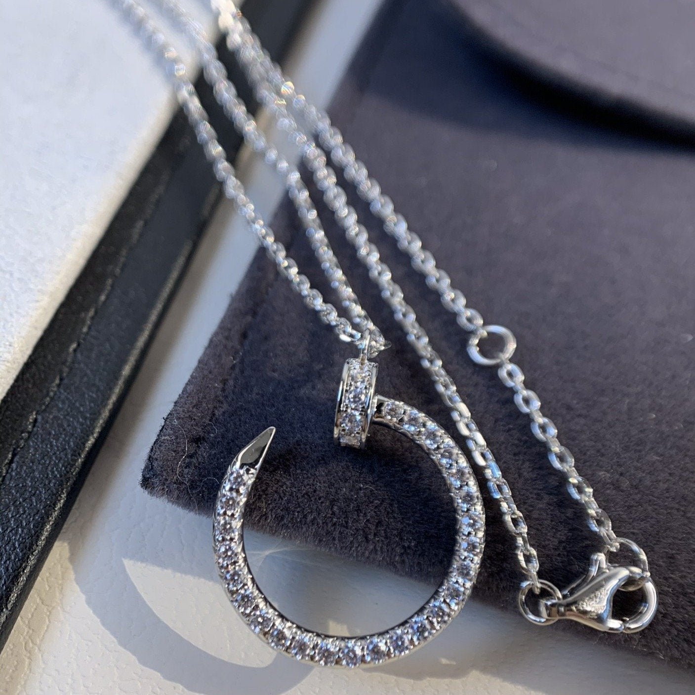 [Radiant Gem]¯JUSTE NECKLACE SILVER DIAMONDS