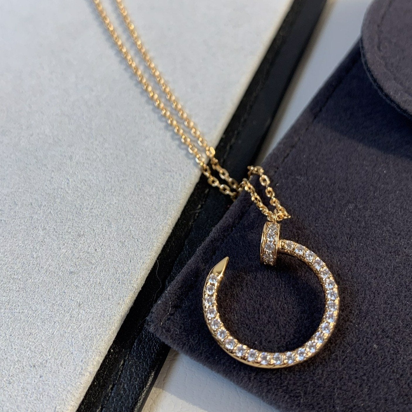 [Radiant Gem]¯JUSTE NECKLACE PINK GOLD DIAMONDS