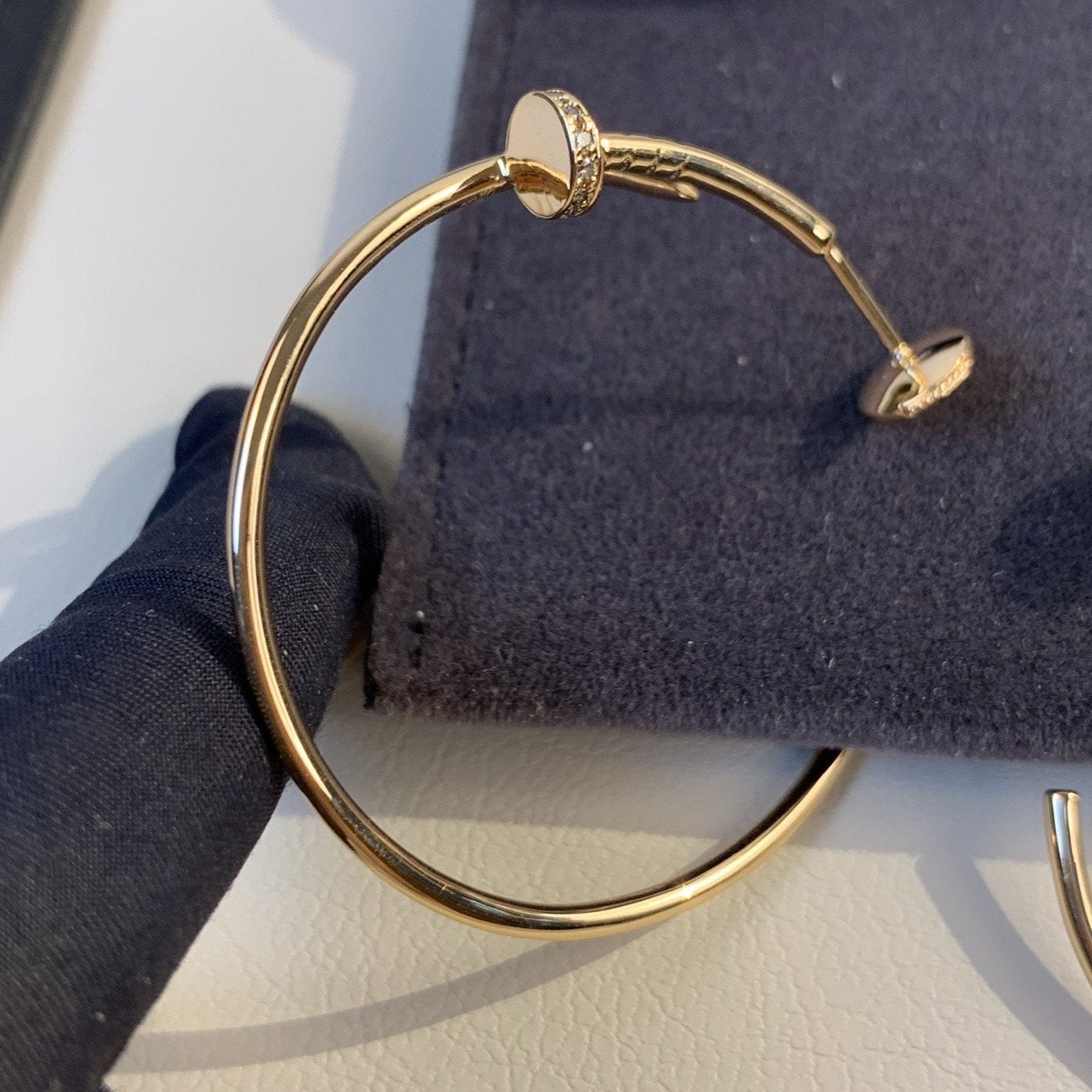 [Radiant Gem]¯JUSTE EARRINGS GOLD DIAMONDS 1.8MM