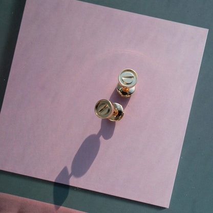 [Radiant Gem]¯LOVE EARRINGS PINK GOLD 10MM