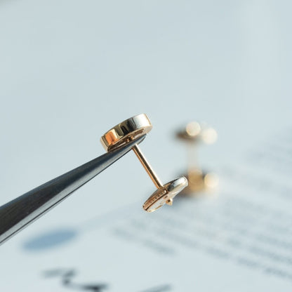 [Radiant Gem]¯LOVE EARRINGS PINK GOLD 10MM