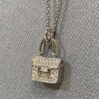 [Radiant Gem]¯CONSTANCE PEDANT DIAMOND NECKLACE