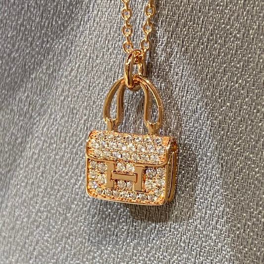 [Radiant Gem]¯CONSTANCE PEDANT DIAMOND NECKLACE