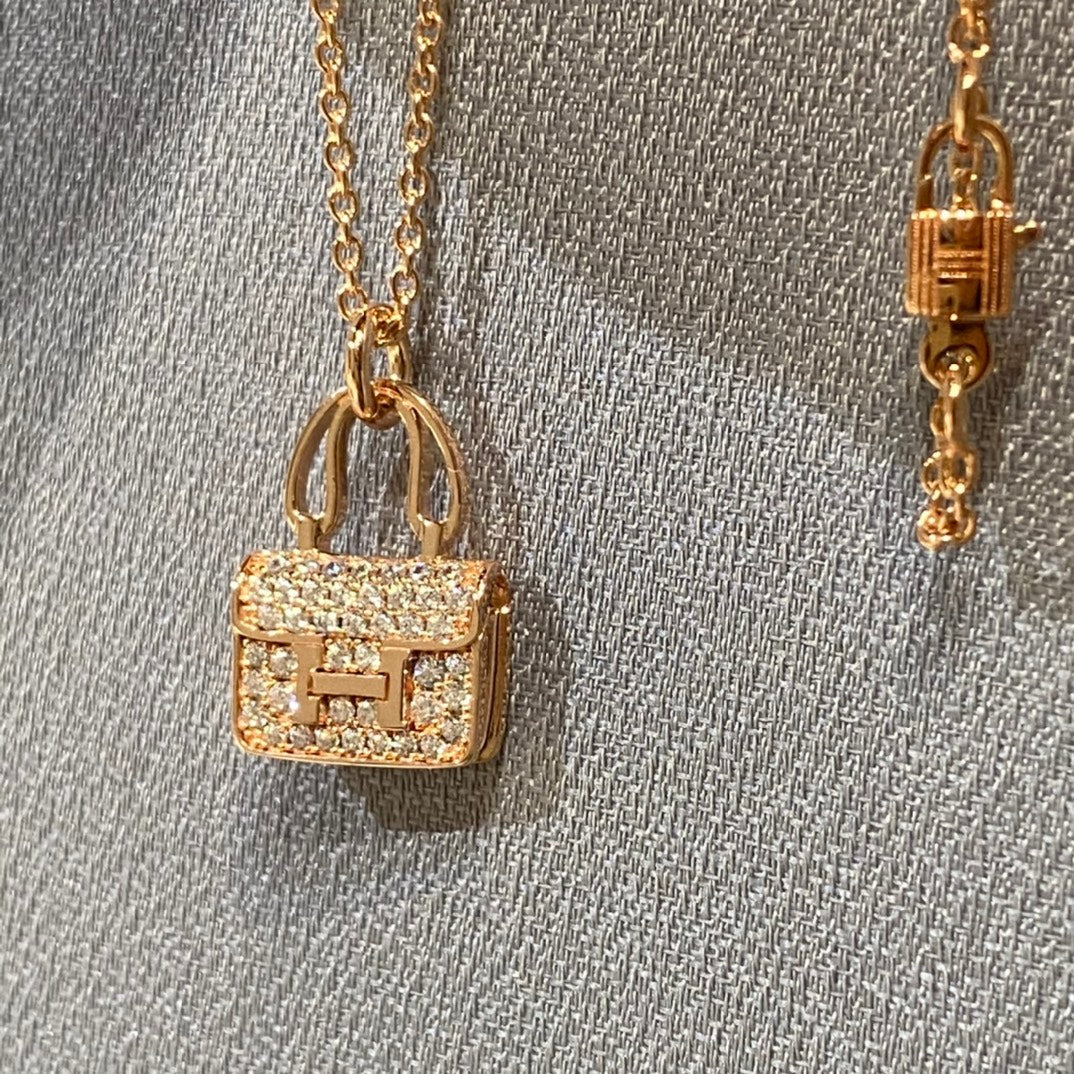 [Radiant Gem]¯CONSTANCE PEDANT DIAMOND NECKLACE