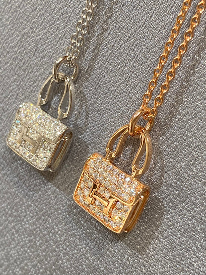 [Radiant Gem]¯CONSTANCE PEDANT DIAMOND NECKLACE