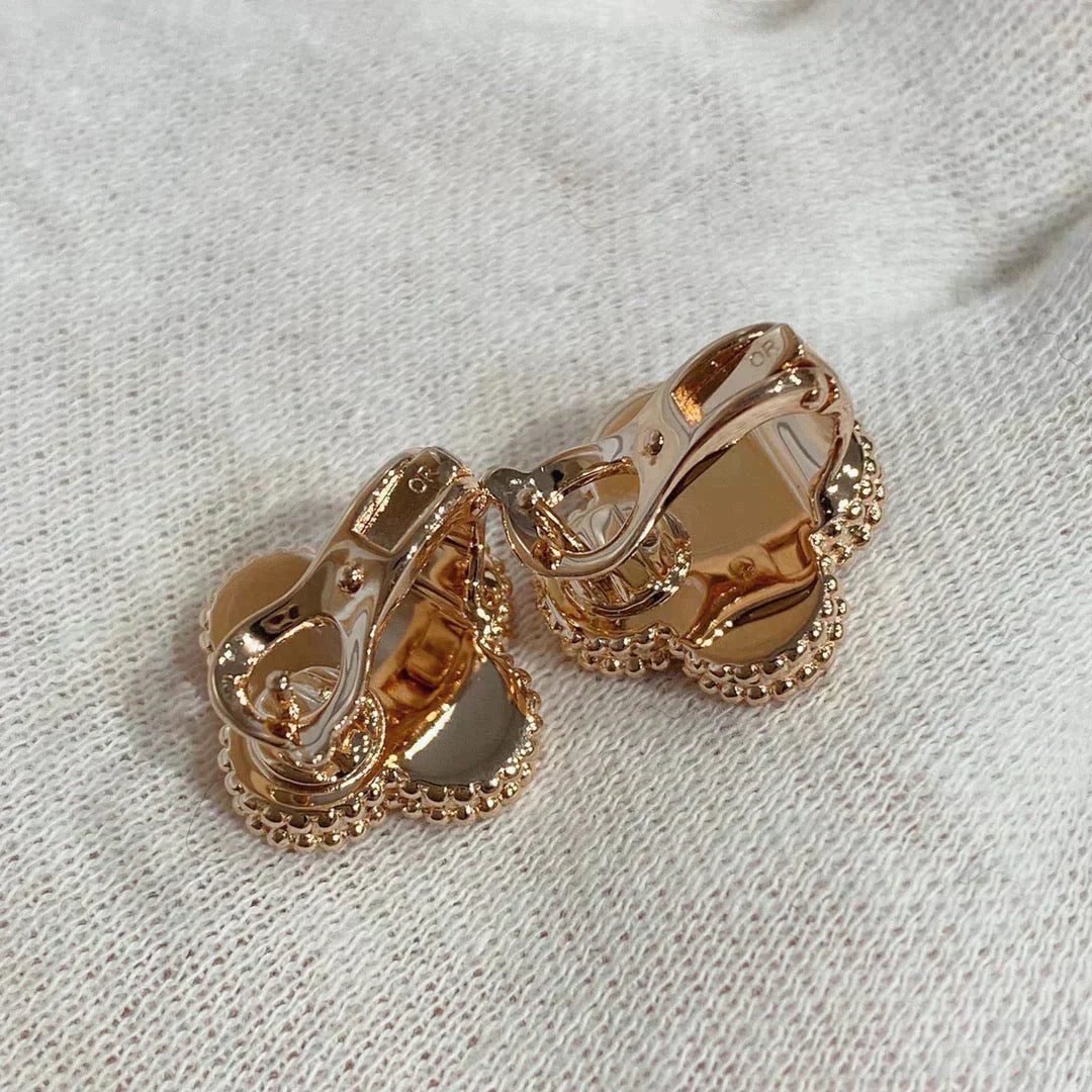 [Radiant Gem]¯CLOVER MEDIUM 1 MOTIFS CARNELIAN  DIAMOND earrings