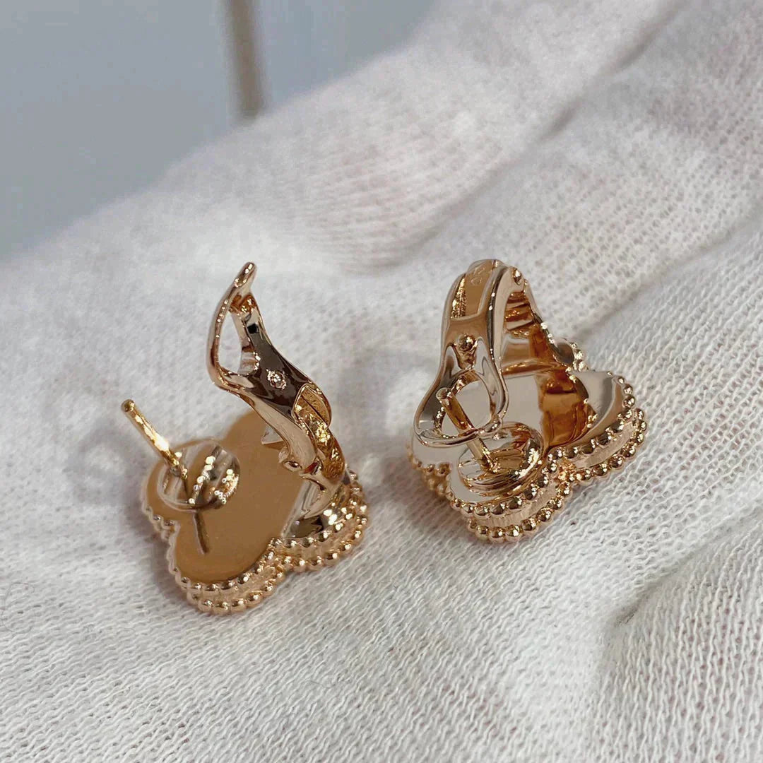 [Radiant Gem]¯CLOVER MEDIUM 1 MOTIFS CARNELIAN  DIAMOND earrings