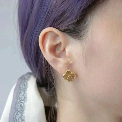 [Radiant Gem]¯CLOVER MEDIUM 1 MOTIFS LASER EARRINGS